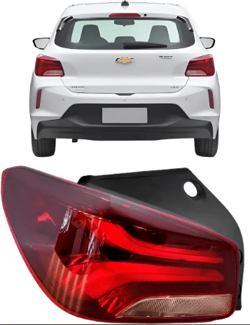 Lanterna Traseira Chevrolet Onix Hatch 2020 a 2025, Sem Led Bicolor lado Esquerdo.