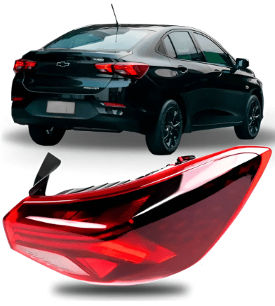 Lanterna Traseira de canto Chevrolet Onix Sedan (onix plus), Lado Direito 2020 a 2025 bicolor.