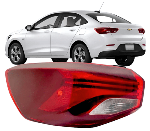 Lanterna Traseira de canto Onix Sedan (onix plus) Sem Led, Lado Esquerdo 2020 a 2025 bicolor.