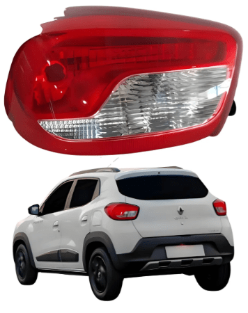 Lanterna Traseira Kwid 2017 lado Esquerdo Bicolor