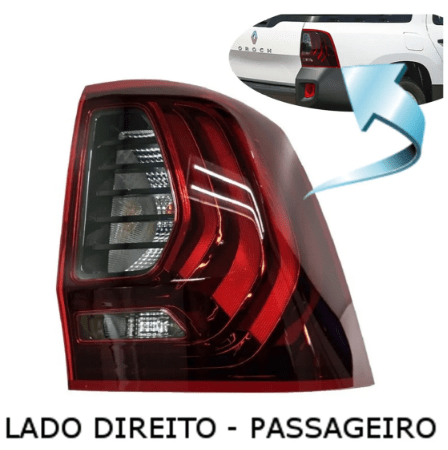 lanterna traseira para Renault Oroch dos anos 2016 a 2021, bicolor e lado direito.
