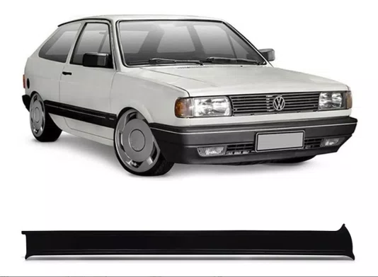 Acabamento Superior da Porta Friso / Pestana Gol Quadrado  Preto  Lado Direito Ate 1994