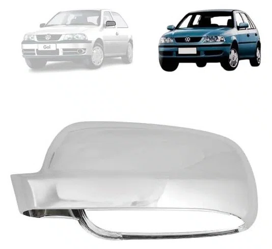 Capa de Retrovisor Externo Gol G3  Lado Esquerdo  Cromada