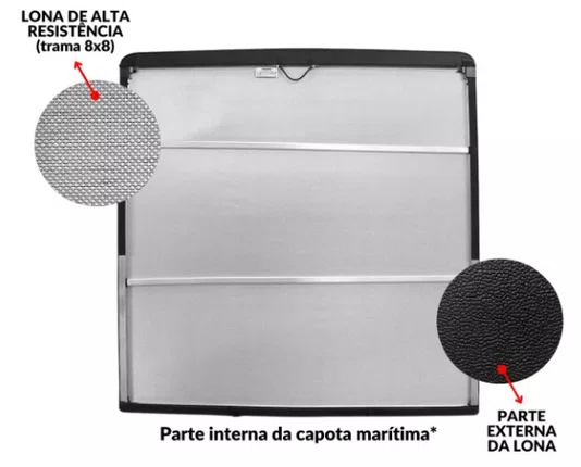 Capota Maritima Chevrolet Montana - Modelo Sem Grade | Linha DHF