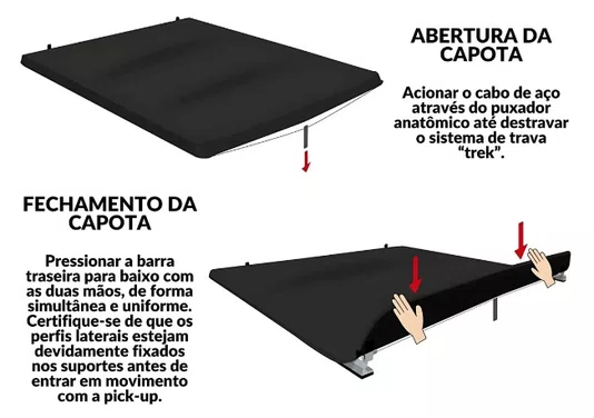Capota Maritima L200 Triton XB (2012 em diante) - Modelo Com Grade (Com Santo Antnio)