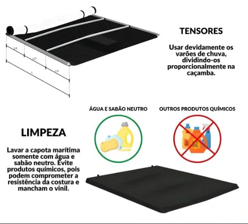 Capota Maritima L200 Triton XB (2012 em diante) - Modelo Com Grade (Com Santo Antnio)