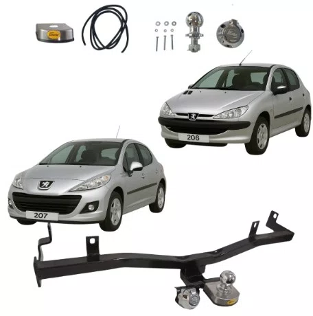 Engate de Reboque Brucke Peugeot 206 / 207 Hatch (1999-2016)
