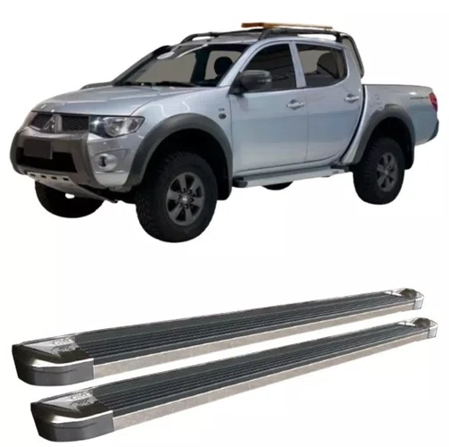 Estribo Lateral Tecno Prata - Mitsubishi L200 Triton (2012 a 2017)