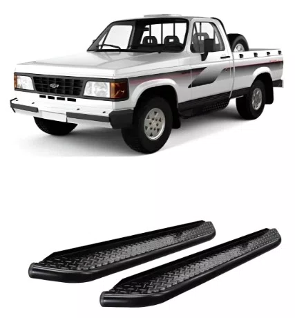 Estribo Lateral Tubular Preto - Chevrolet D10 (Todos os Anos)
