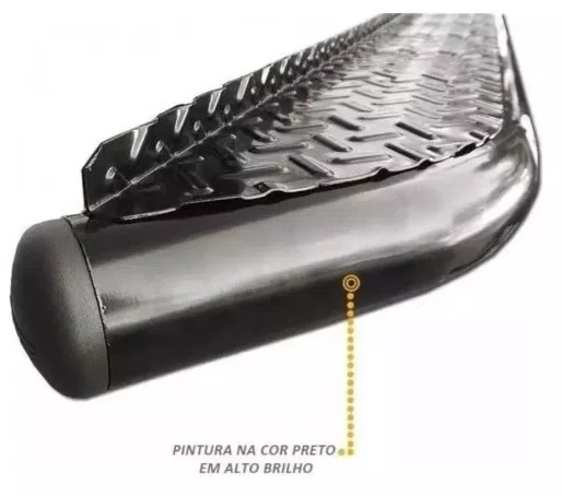 Estribo Lateral Tubular Preto - Chevrolet D10 (Todos os Anos)