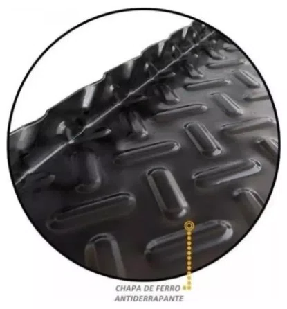 Estribo Lateral Tubular Preto - Chevrolet D10 (Todos os Anos)