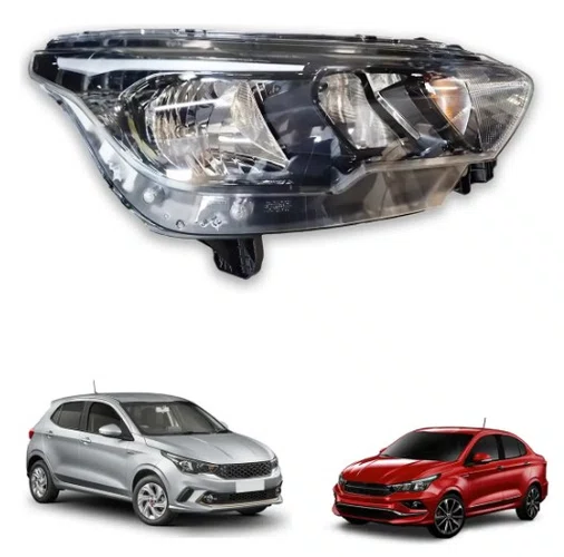 Farol Principal | Fiat Argo (2018 a 2022) | Sem LED | Lado Direito (Passageiro)