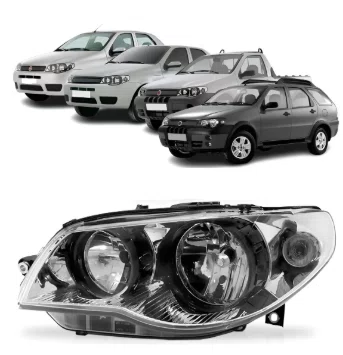 Farol Fiat Palio Canhao Preto Lado Esquerdo 2010 ate 2012