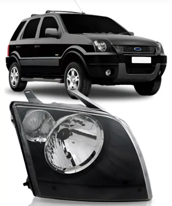 Farol Ford Ecosport Com Pisca Cromado Lado Direito 2004 Ate 2007