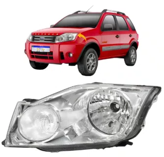 Farol Ford Ecosport Cromado Lado Esquerdo 2008 Ate 2011