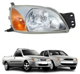 Farol Ford Fiesta Com Pisca Ambar Lado Esquerdo 2000 Ate 2002