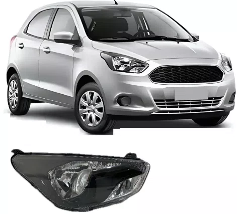 Farol Ford Ka 2015 ate 2018 Mascara negra Lado Direito/passageiro