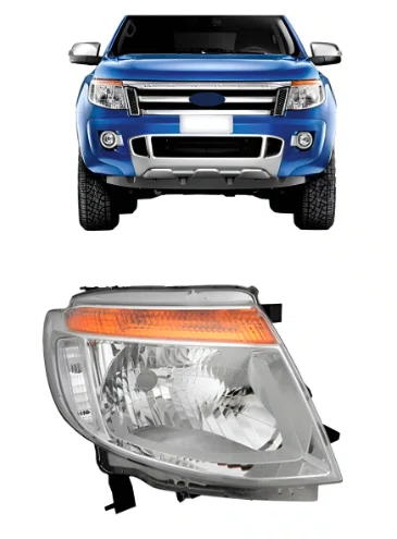 Farol Ford Ranger 2013 ate 2016 Cromado Manual Lado Direito