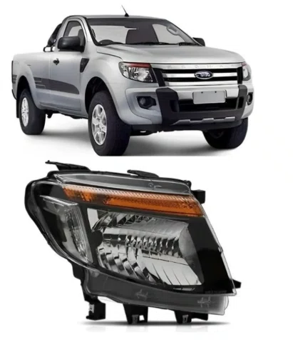 Farol Ford Ranger 2013 ate 2016 Mascara Negra Manual Lado Direito