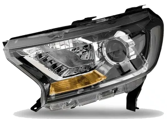 Farol Ford Ranger 2017 ate 2023 Pisca Ambar com Projetor Manual Lado Esquerdo