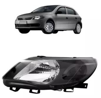Farol Gol G5 Simples Mascara Negra 2009 Ate 2013