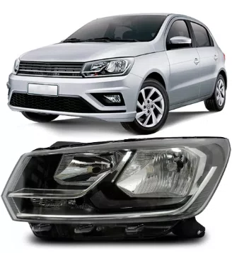 Farol Gol G8 Saveiro G7 Lado Esquerdo Duplo Mascara Negra 2018 ate 2025