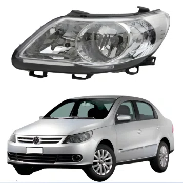 Farol Gol Parati Saveiro G5 Lado Esquerdo Duplo Cinza 2009 ate 2013