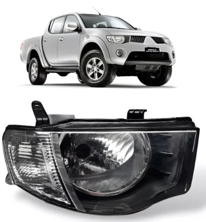 Farol Mitsubishi L200 Triton 2008 ate 2017 cromado Lado direito