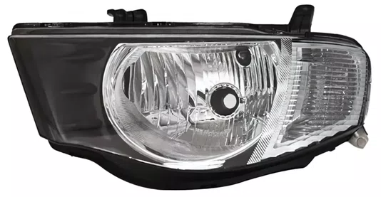 Farol Mitsubishi L200 Triton 2008 at 2017 cromado Lado esquerdo
