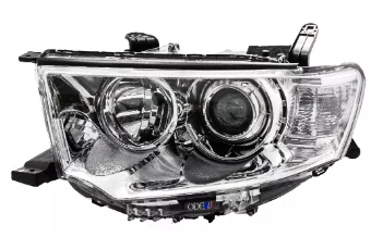 Farol Mitsubishi L200 Triton 2013 a 2017 / Pajero dakar 2009 a 2015 cromado Lado esquerdo