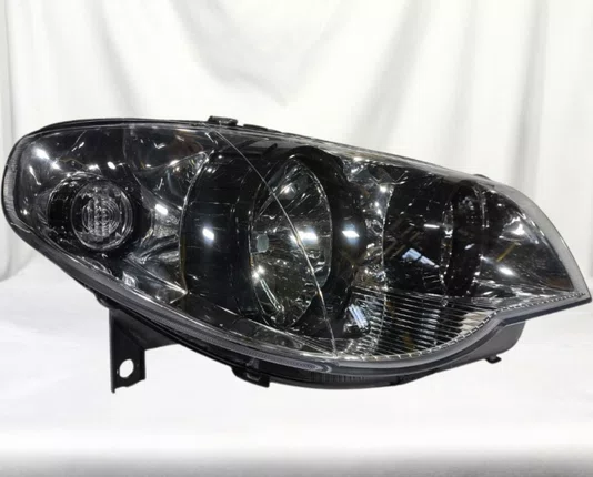 Farol Principal Fiat Palio Siena Strada Canhao Preto Cromado 30 Anos Lado Direito de 2004 ate 2016