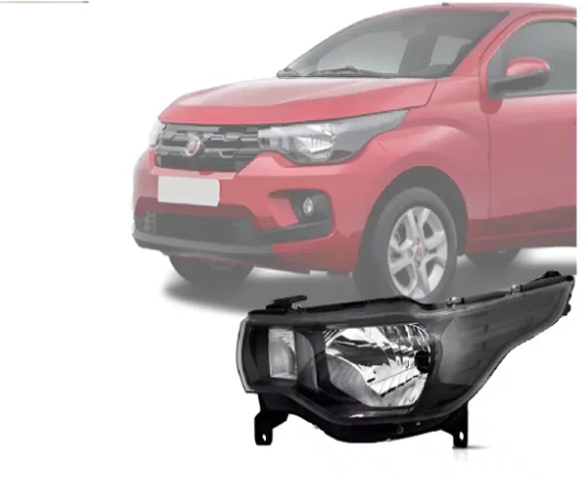 Farol Principal Fiat Mobi Mascara Simples Negra Lado Esquerdo de 2016 ate 2025