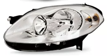 Farol Principal Fiat Palio Mascara Duplo Cromado Lado Esquerdo de 2012 ate 2017
