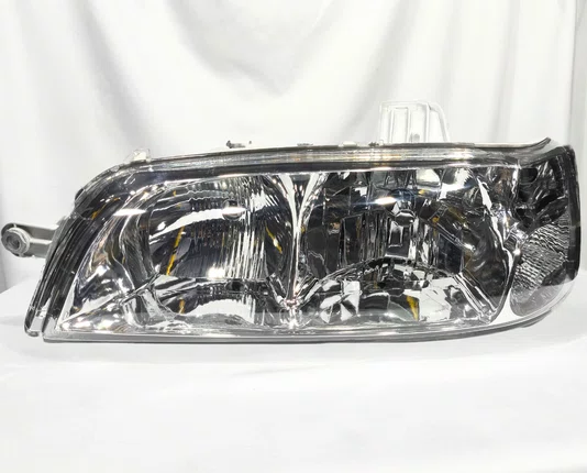 Farol Principal Fiat Palio Siena Strada Mascara Cromada Carcaca Cinza Lado Esquerdo de 2001 ate 2003