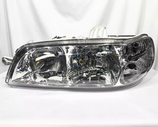 Farol Principal Fiat Palio Siena Strada Mascara Cromada Carcaca Cinza Lado Esquerdo de 2001 ate 2003