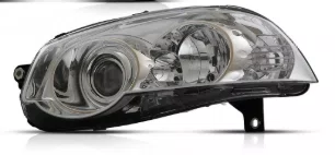 Farol Principal Fiat Palio / Siena / Strada Mascara Duplo Cromado Lado Esquerdo de 2010 ate 2020