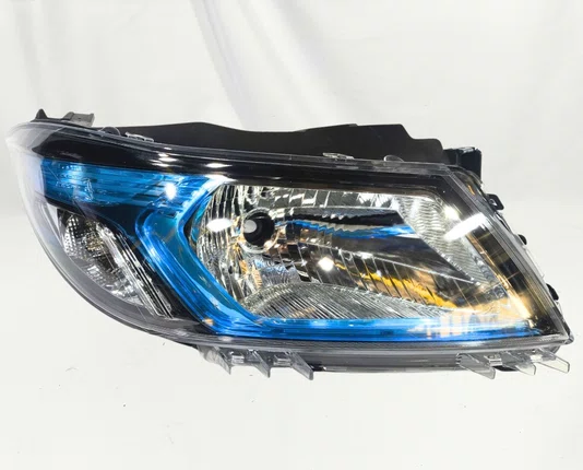 Farol Principal Onix Prisma Cromado Mascara Azul Lado Direito 2013 ate 2018