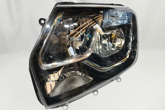 Farol Renault Duster Com Cupula Azul Mascara Negra Lado Esquerdo 2015 Ate 2020