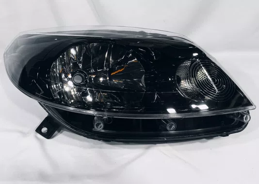 Farol Renault Sandero 2011 ate 2014 Mascara Negra Lado Direito