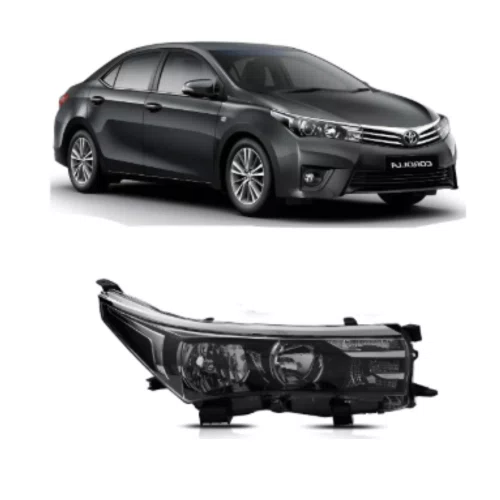 Farol Toyota Corolla Mascara negra 2015 ate 2017 Lado Direito Sem Led