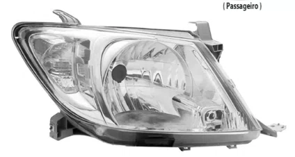 Farol Toyota Hilux 2009 ate 2011 Lado direito Cromado