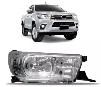 Farol Toyota Hilux 2016 ate 2020 Lado direito Simples com Nome