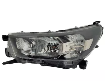 Farol Toyota Hilux 2021 ate 2025 Lado Esquerdo sem Led Mascara Negra
