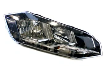 Farol VolksWagem Polo com Friso Cromado para 03 Lampada Lado Direito 2018 ate 2022.