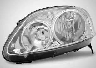Farol Volkswagen Fox 2008 at 2010 Duplo Cromado Lado Esquerdo
