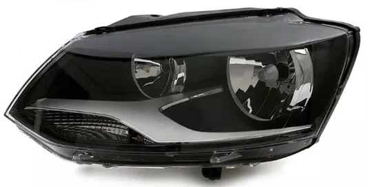 Farol Volkswagen Fox 2010 ate 2014 Duplo Mascara Negra Lado Esquerdo