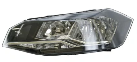Farol VolksWagen Polo com Friso Cromado para 03 Lampada Lado Esquerdo 2018 ate 2022.
