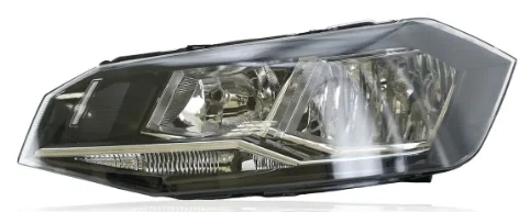Farol VolksWagen Polo com Friso Cromado para 04 Lampada Lado Esquerdo 2018 ate 2022.