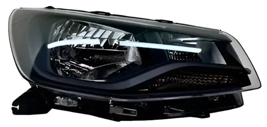 Farol Volkswagen Saveiro Robust G9 2023 ate 2025 Friso Preto Lado Direito