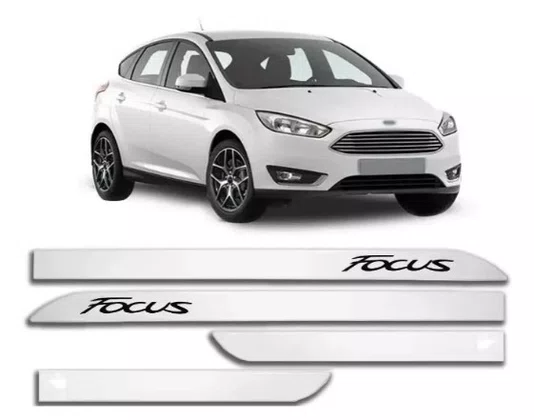 Friso Lateral Personalizado Branco Artico - Ford Focus Fastback e Hatch (2016 a 2019)